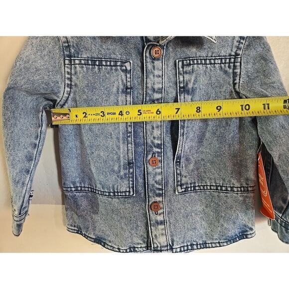 WONDER NATION Jacket 2T Blue Denim Button Up Coat Kids Boys - Picture 12 of 14